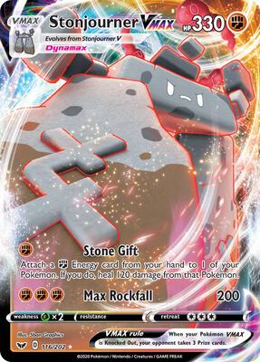 Stonjourner VMAX card from SWSH01: Sword & Shield Base Set