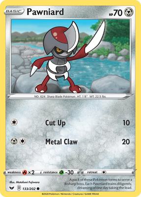 Pawniard card from SWSH01: Sword & Shield Base Set