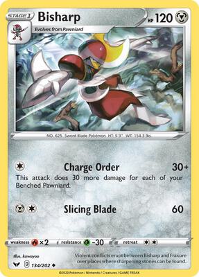 Bisharp card from SWSH01: Sword & Shield Base Set