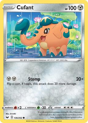 Cufant card from SWSH01: Sword & Shield Base Set