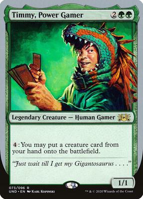 Timmy, Power Gamer card from Unsanctioned
