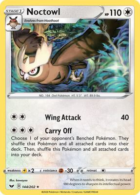 Noctowl card from SWSH01: Sword & Shield Base Set