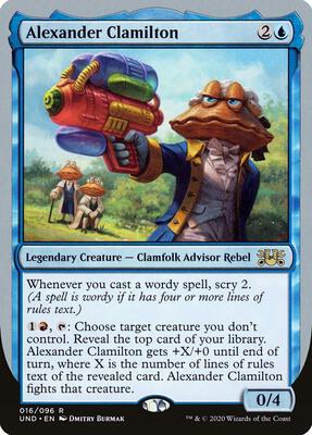 Alexander Clamilton card from Unsanctioned