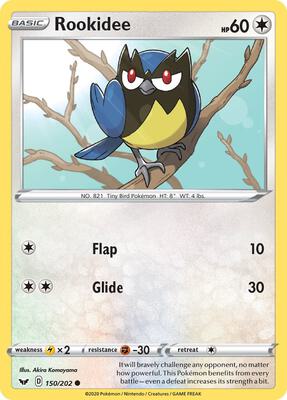 Rookidee card from SWSH01: Sword & Shield Base Set