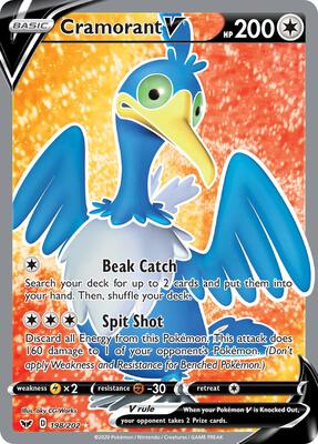 Cramorant V (Full Art) card from SWSH01: Sword & Shield Base Set