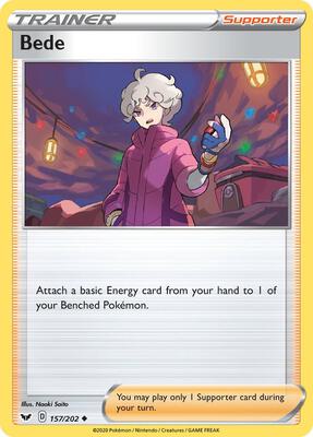 Bede card from SWSH01: Sword & Shield Base Set