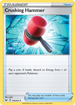 Crushing Hammer card from SWSH01: Sword & Shield Base Set