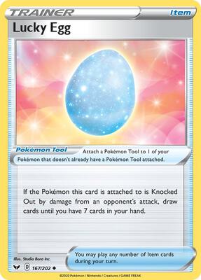 Lucky Egg card from SWSH01: Sword & Shield Base Set
