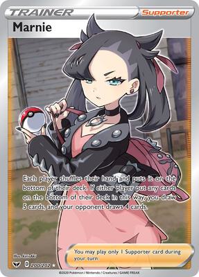 Marnie (Full Art) card from SWSH01: Sword & Shield Base Set