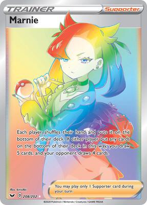 Marnie (Secret) card from SWSH01: Sword & Shield Base Set