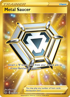 Metal Saucer (Secret) card from SWSH01: Sword & Shield Base Set