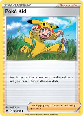 Poke Kid card from SWSH01: Sword & Shield Base Set
