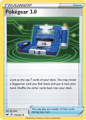 Pokegear 3.0 card from SWSH01: Sword & Shield Base Set