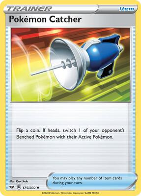 Pokemon Catcher card from SWSH01: Sword & Shield Base Set