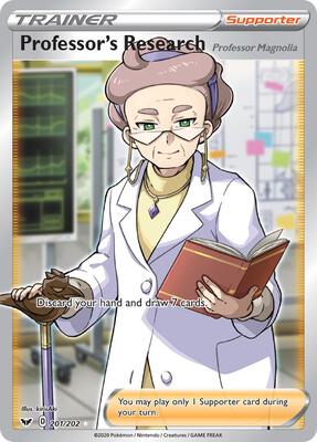 Professor's Research [Professor Magnolia] (Full Art) card from SWSH01: Sword & Shield Base Set