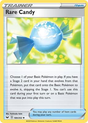 Rare Candy card from SWSH01: Sword & Shield Base Set