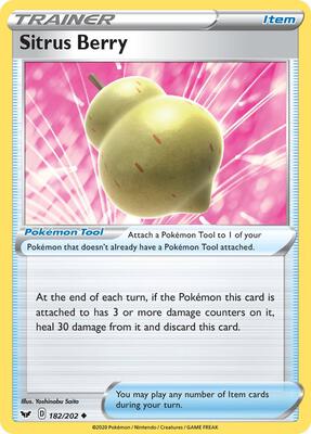 Sitrus Berry card from SWSH01: Sword & Shield Base Set