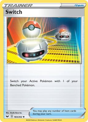 Switch card from SWSH01: Sword & Shield Base Set