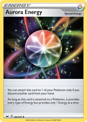 Aurora Energy card from SWSH01: Sword & Shield Base Set