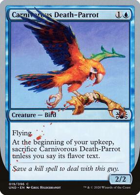 Carnivorous Death-Parrot card from Unsanctioned