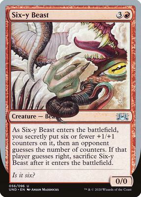 Six-y Beast card from Unsanctioned