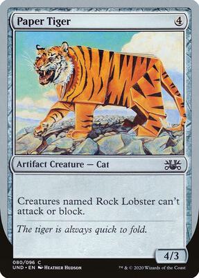 Paper Tiger card from Unsanctioned