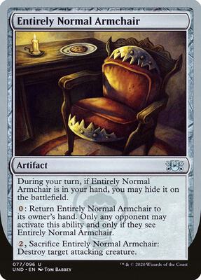 Entirely Normal Armchair card from Unsanctioned