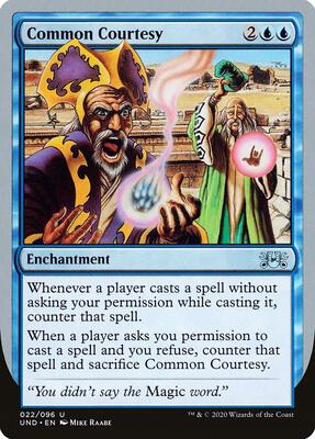 Common Courtesy card from Unsanctioned