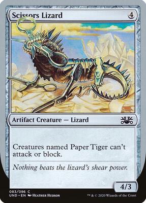 Scissors Lizard card from Unsanctioned