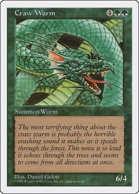 Craw Wurm card from Fifth Edition