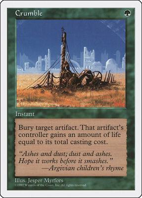 Crumble card from Fifth Edition