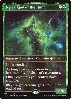 Nylea, God of the Hunt card from Secret Lair Drop Series