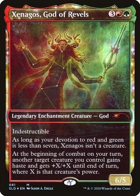 Xenagos, God of Revels card from Secret Lair Drop Series