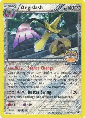 Aegislash - 85/146 (Regional Championships) card from League & Championship Cards