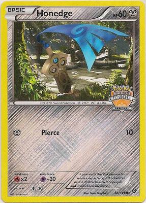 Honedge - 83/146 (Regional Championships) card from League & Championship Cards