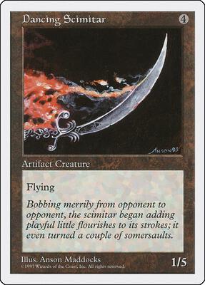 Dancing Scimitar card from Fifth Edition
