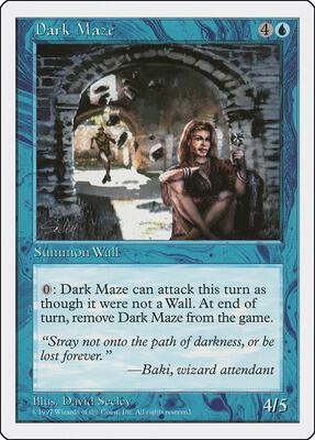 Dark Maze card from Fifth Edition