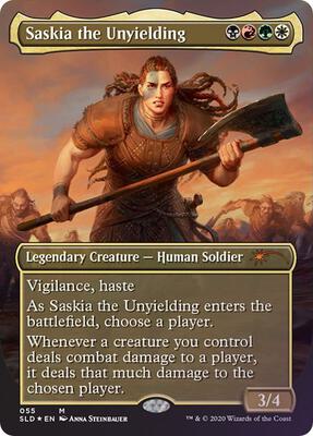 Saskia the Unyielding card from Secret Lair Drop Series