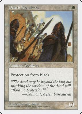 Death Speakers card from Fifth Edition