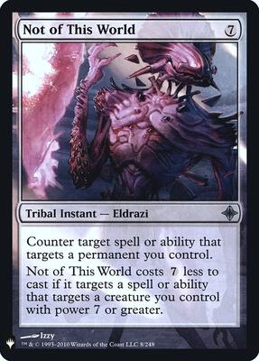 Not of This World card from The List Reprints