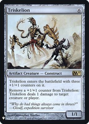 Triskelion card from The List Reprints