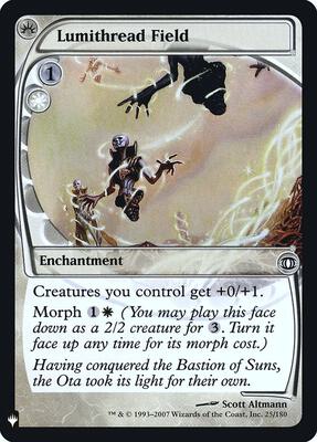 Lumithread Field card from The List Reprints