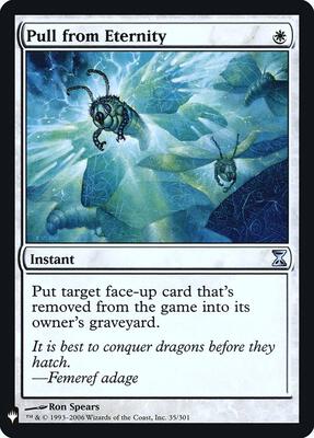 Pull from Eternity card from The List Reprints