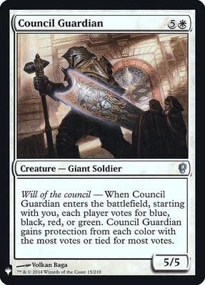 Council Guardian card from The List Reprints