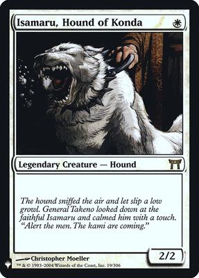 Isamaru, Hound of Konda card from The List Reprints