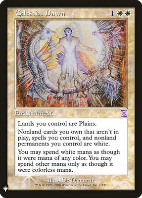 Celestial Dawn card from The List Reprints