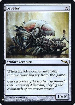Leveler card from The List Reprints
