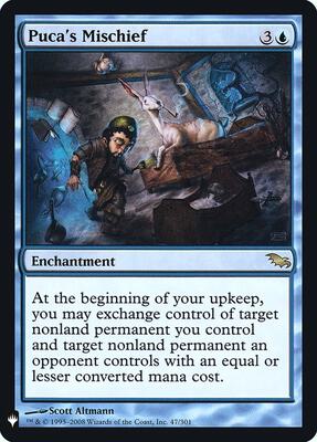 Puca's Mischief card from The List Reprints