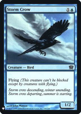 Storm Crow (9ED) card from The List Reprints