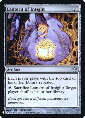Lantern of Insight card from The List Reprints
